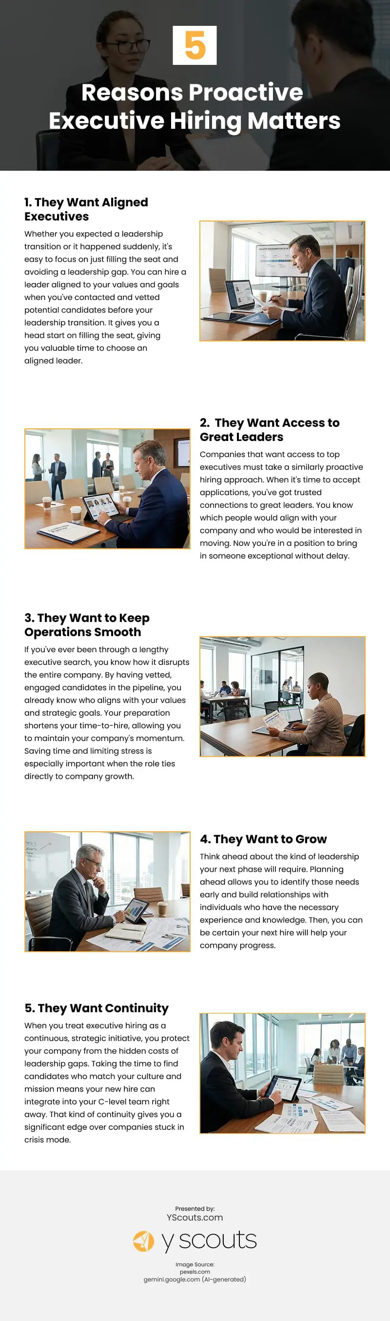 5 Reasons Proactive Executive Hiring Matters Infographic
