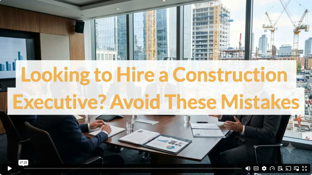 Looking to Hire a Construction Executive? Avoid These Mistakes