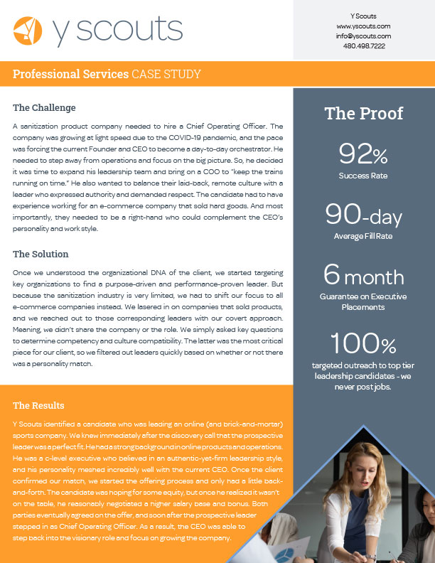y scouts professional services case study